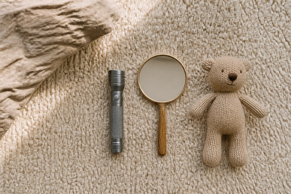 Mains d&rsquo;adulte présentant une petite brosse à dents souple au-dessus d&rsquo;un plateau blanc